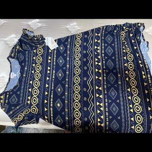 2XL blue and black lularoe dress